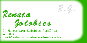 renata golobics business card